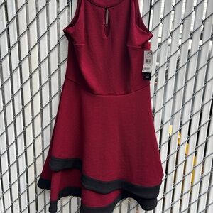 BCX Semi-Formal Dress, Juniors 9, Maroon/Dark Red (darker than pictured) NEW!